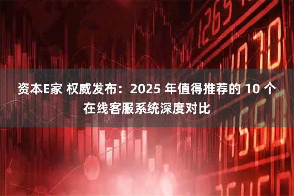 资本E家 权威发布:2025 年值得推荐的 10 个在线客服系统深度对比