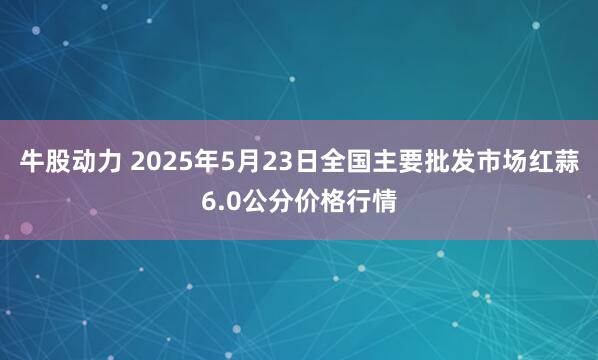 牛股动力 2025年5月23日全国主要批发市场红蒜6.0公分价格行情
