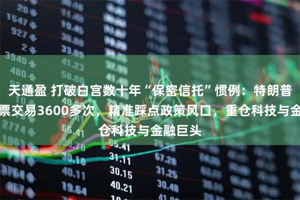 天通盈 打破白宫数十年“保密信托”惯例：特朗普单季股票交易3600多次，精准踩点政策风口，重仓科技与金融巨头